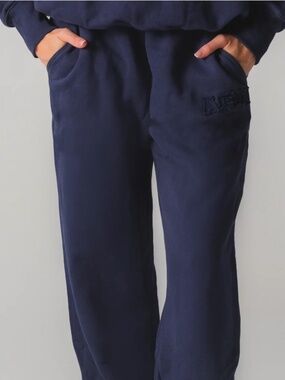 ACTA Essential Sweatpants Size Medium Navy Blue Wide Leg Winter (S)